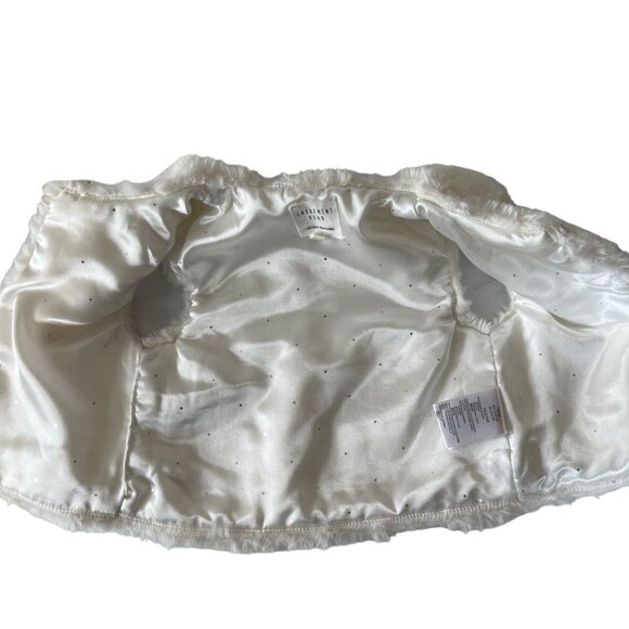 Carrement Beau Fuzzy Shawl Overcoat Baby 6 Months White Vest - Picture 3 of 9